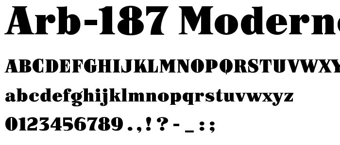 ARB-187 Moderne Caps AUG-47 CAS Normal font